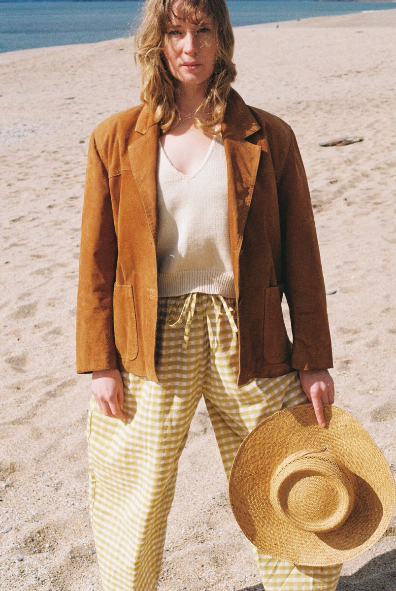 Gingham Trousers - Lemon
