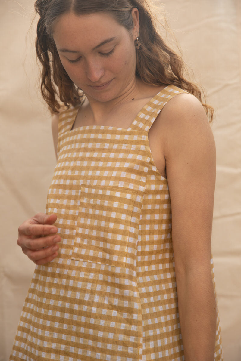 Tank Top - Gingham Lemon