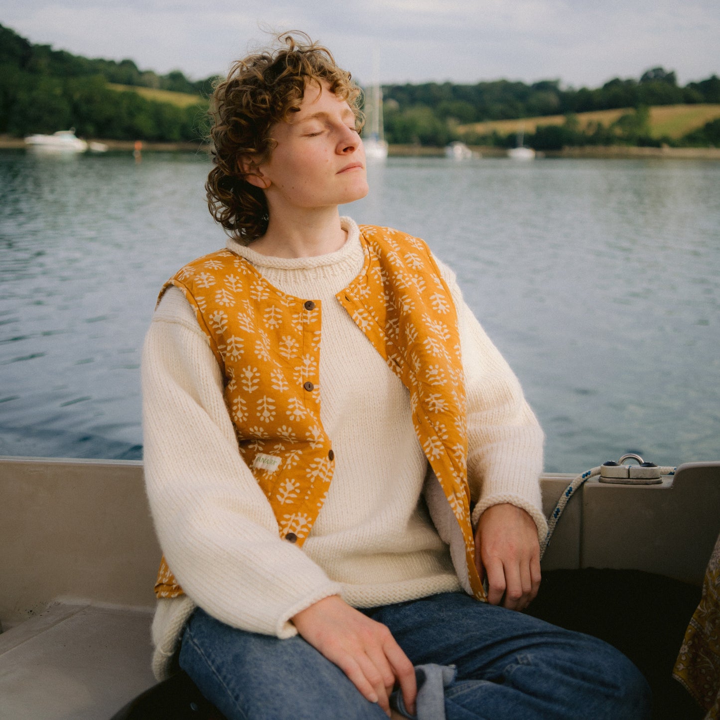 Reversible Gilet - Sunflower Dabu