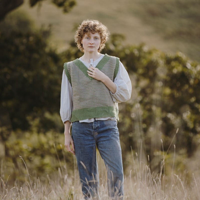 Potager's Vest - Green Crochet