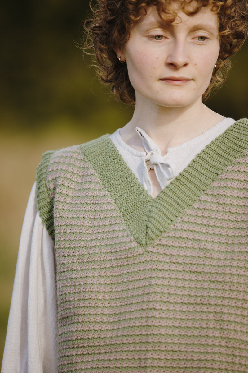 Potager's Vest - Green Crochet