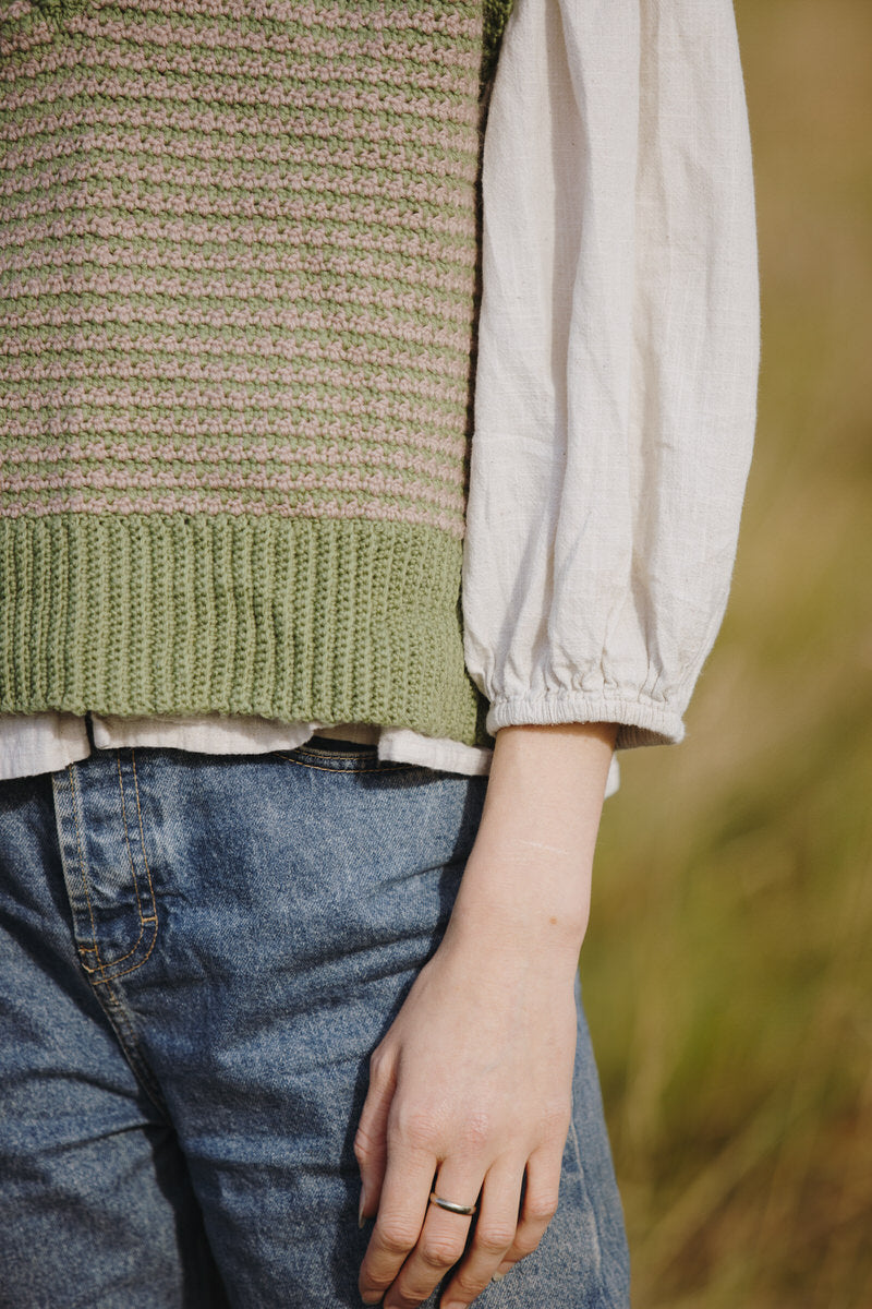 Potager's Vest - Green Crochet