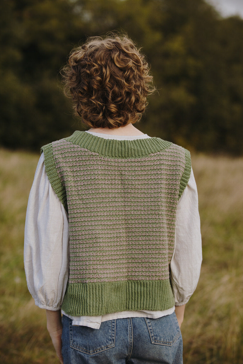Potager's Vest - Green Crochet