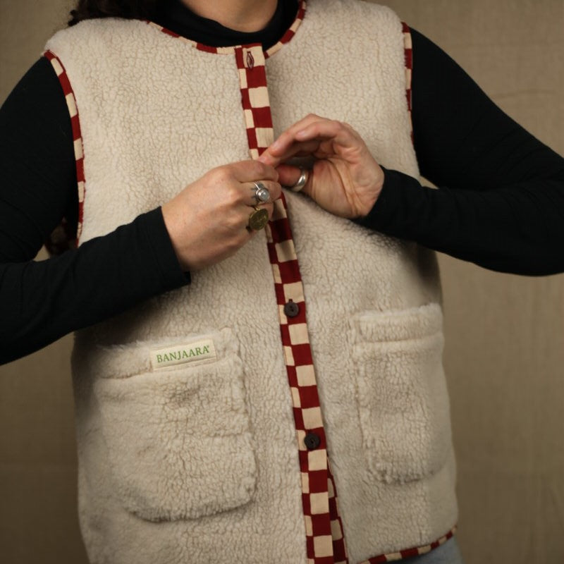 Reversible Gilet - Clay Red