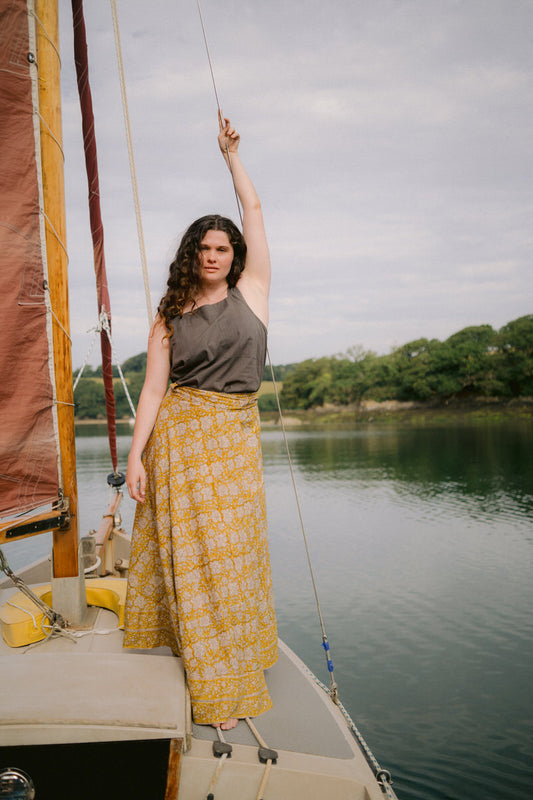 Maxi Wrap Skirt - Amber