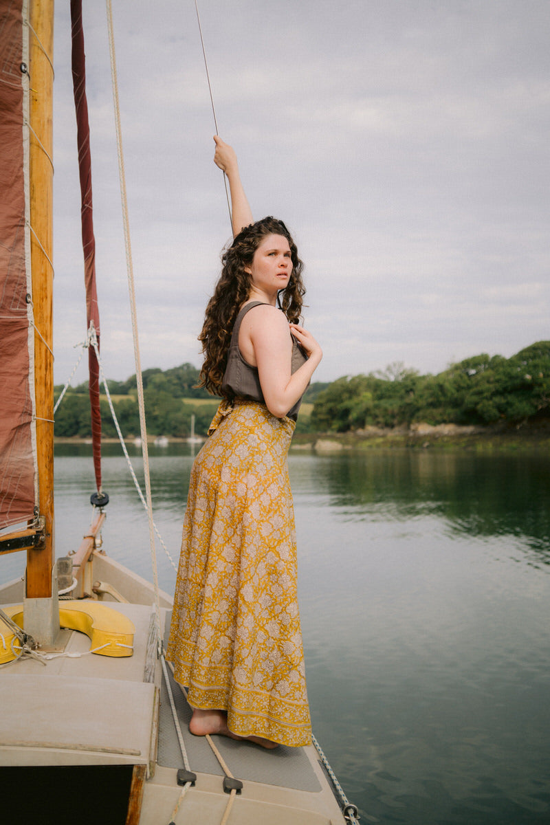 Maxi Wrap Skirt - Amber