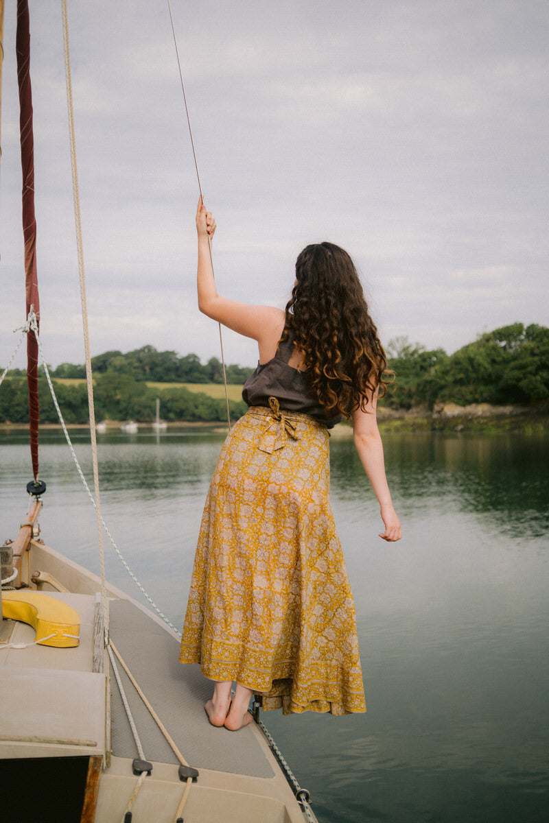 Maxi Wrap Skirt - Amber