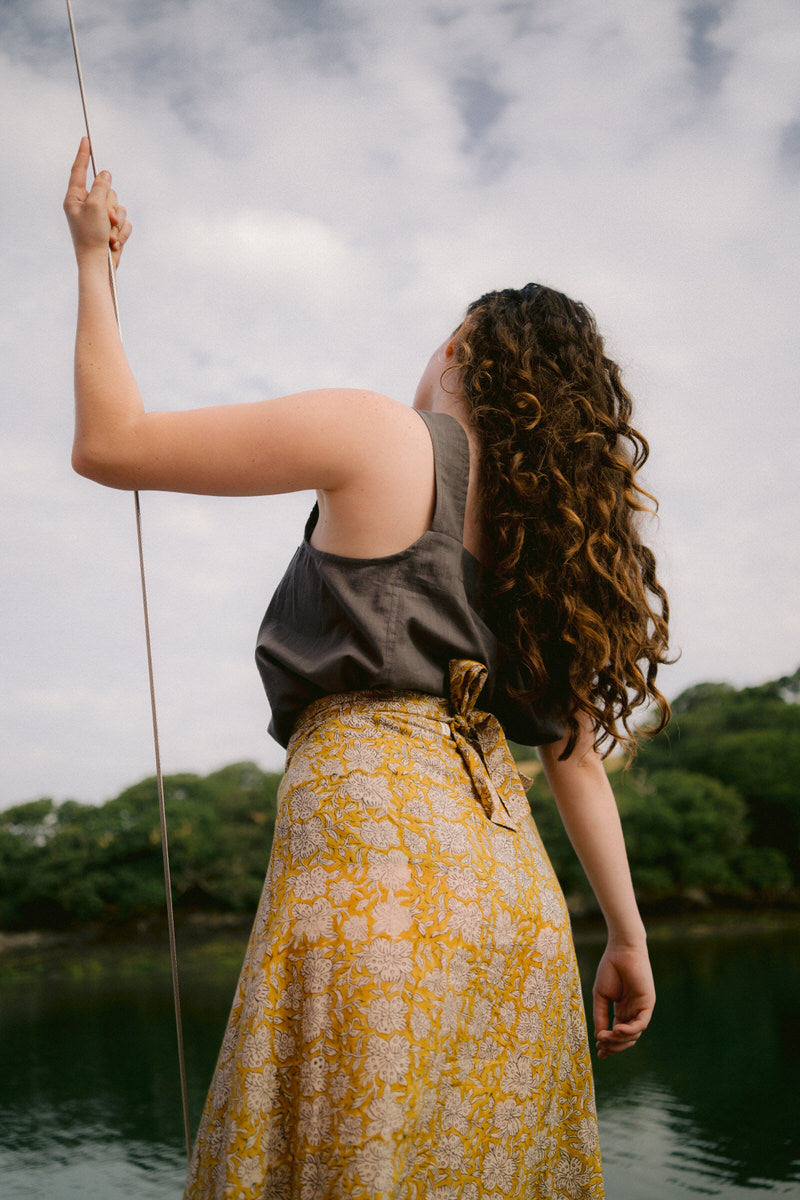Maxi Wrap Skirt - Amber